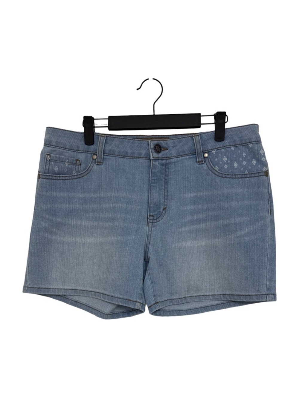 Bit & Bridle Denim Western Wear Mid-Rise Jean Shorts Women’s 12 Light Wash